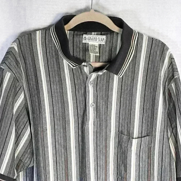 Vintage 70’s Mens Munsingwear Polo Grand Slam Shirt Size XL Striped Penguin Logo - Picture 2 of 12